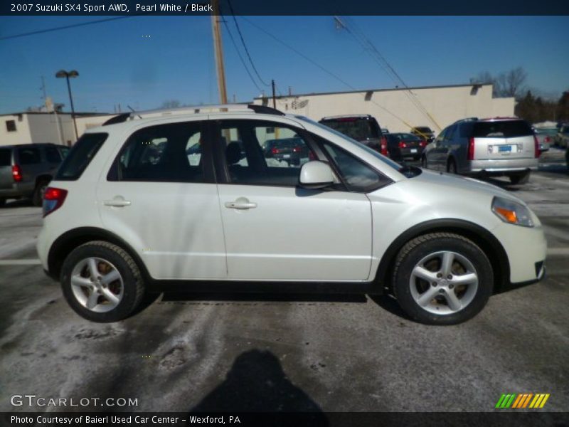 Pearl White / Black 2007 Suzuki SX4 Sport AWD