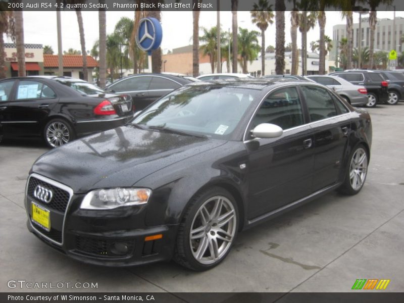 Phantom Black Pearl Effect / Black 2008 Audi RS4 4.2 quattro Sedan