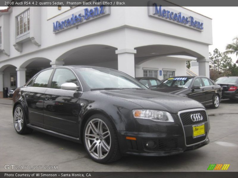 Phantom Black Pearl Effect / Black 2008 Audi RS4 4.2 quattro Sedan