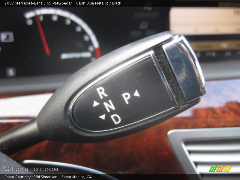 Capri Blue Metallic / Black 2007 Mercedes-Benz S 65 AMG Sedan