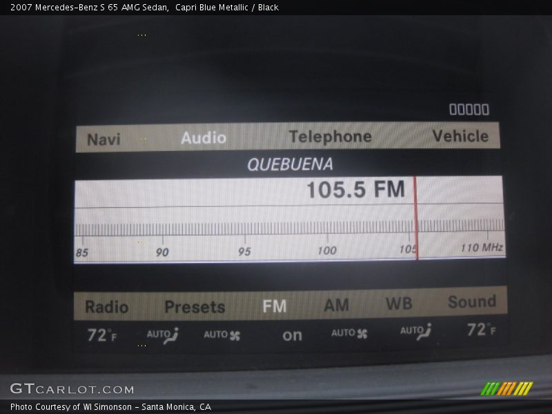 Capri Blue Metallic / Black 2007 Mercedes-Benz S 65 AMG Sedan