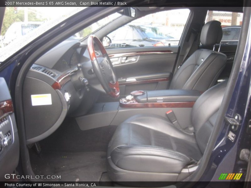 Capri Blue Metallic / Black 2007 Mercedes-Benz S 65 AMG Sedan