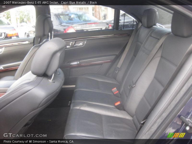 Capri Blue Metallic / Black 2007 Mercedes-Benz S 65 AMG Sedan