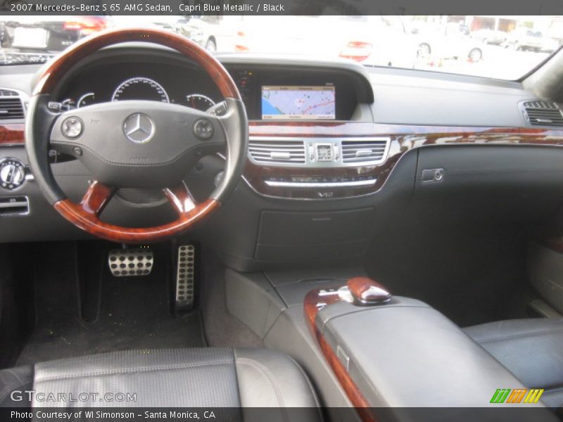 Capri Blue Metallic / Black 2007 Mercedes-Benz S 65 AMG Sedan