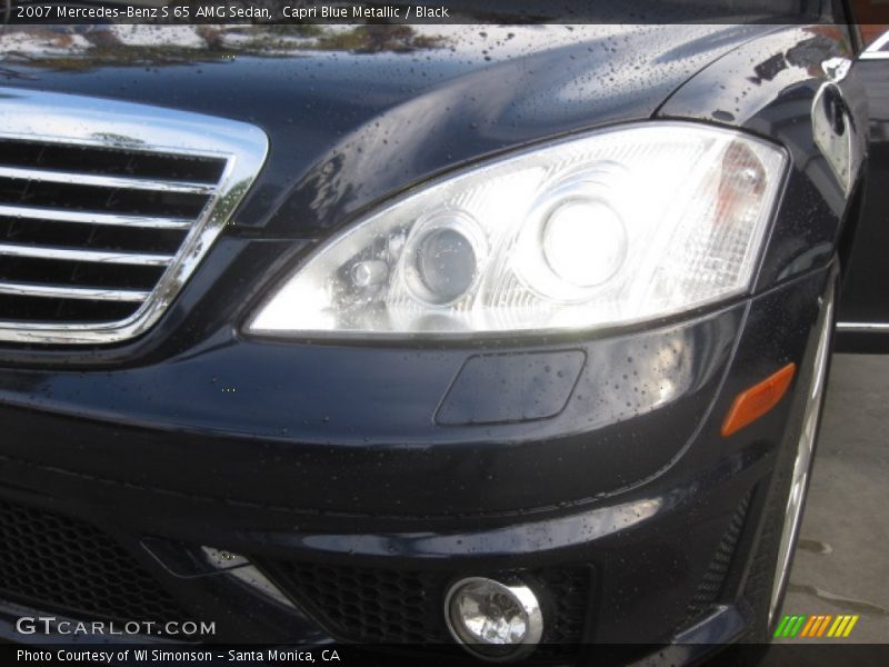 Capri Blue Metallic / Black 2007 Mercedes-Benz S 65 AMG Sedan