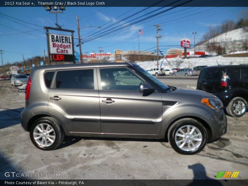 Titanium Gray / Black Soul Logo Cloth 2013 Kia Soul +