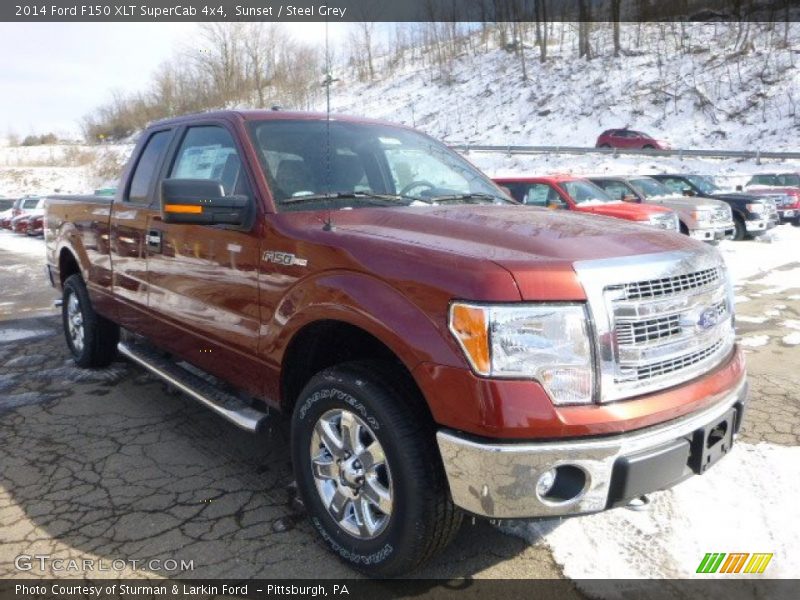 Sunset / Steel Grey 2014 Ford F150 XLT SuperCab 4x4