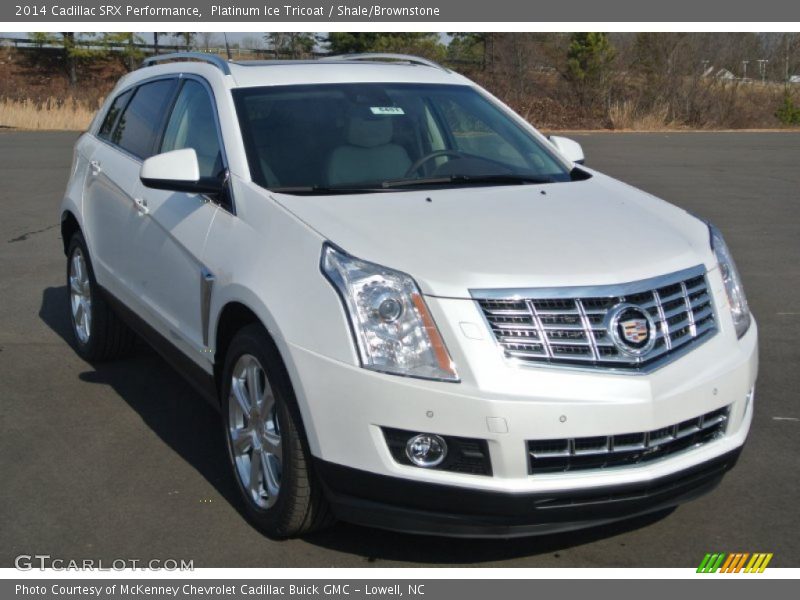 Platinum Ice Tricoat / Shale/Brownstone 2014 Cadillac SRX Performance
