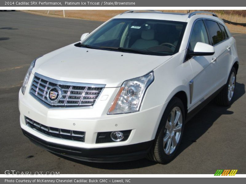 Platinum Ice Tricoat / Shale/Brownstone 2014 Cadillac SRX Performance