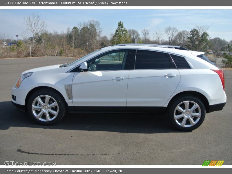 Platinum Ice Tricoat / Shale/Brownstone 2014 Cadillac SRX Performance
