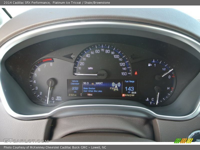 Platinum Ice Tricoat / Shale/Brownstone 2014 Cadillac SRX Performance