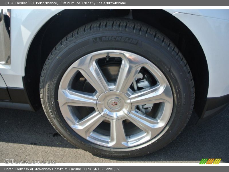 Platinum Ice Tricoat / Shale/Brownstone 2014 Cadillac SRX Performance