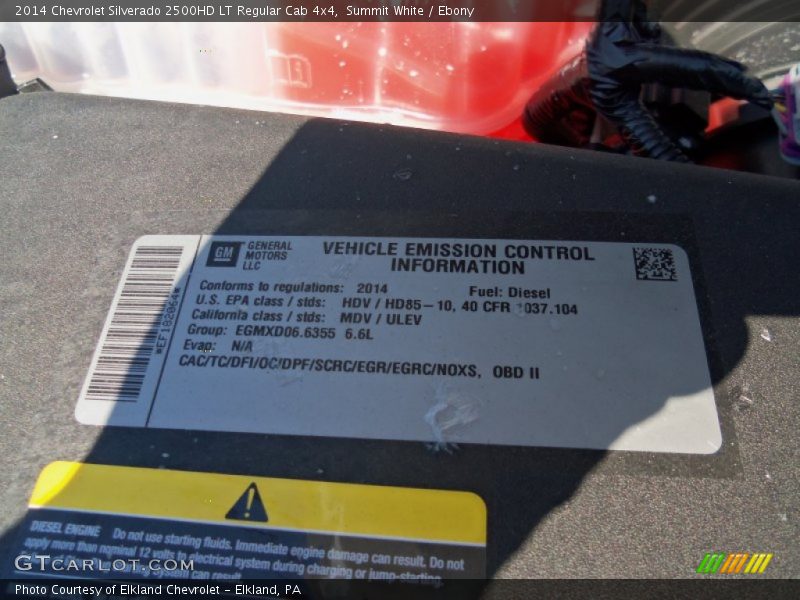 Summit White / Ebony 2014 Chevrolet Silverado 2500HD LT Regular Cab 4x4