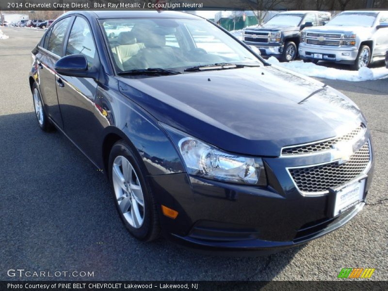 Blue Ray Metallic / Cocoa/Light Neutral 2014 Chevrolet Cruze Diesel