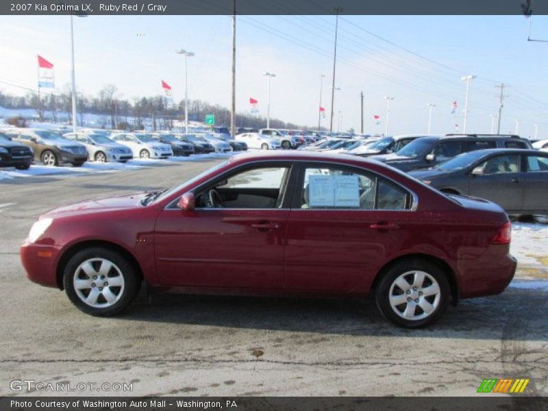 Ruby Red / Gray 2007 Kia Optima LX