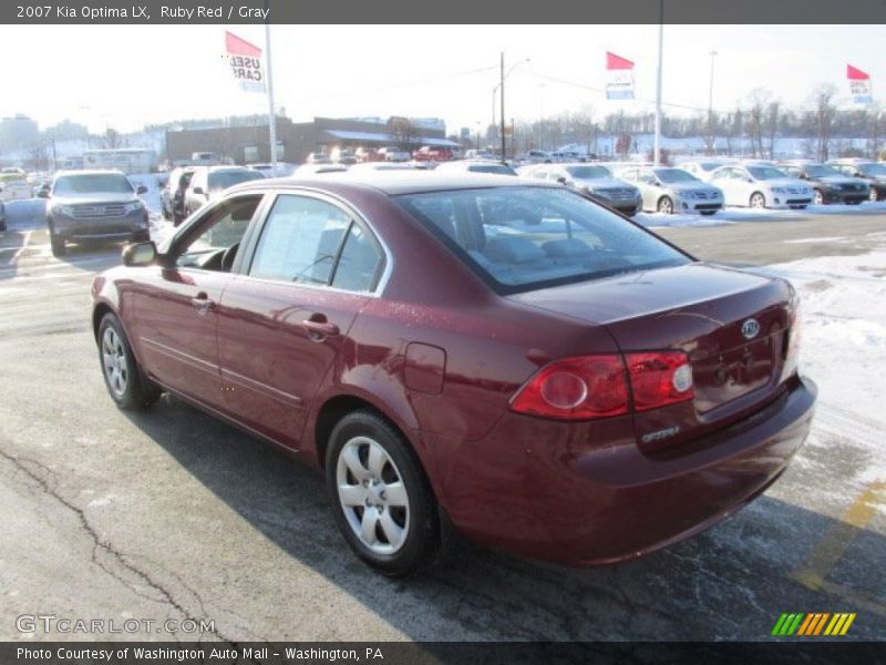 Ruby Red / Gray 2007 Kia Optima LX