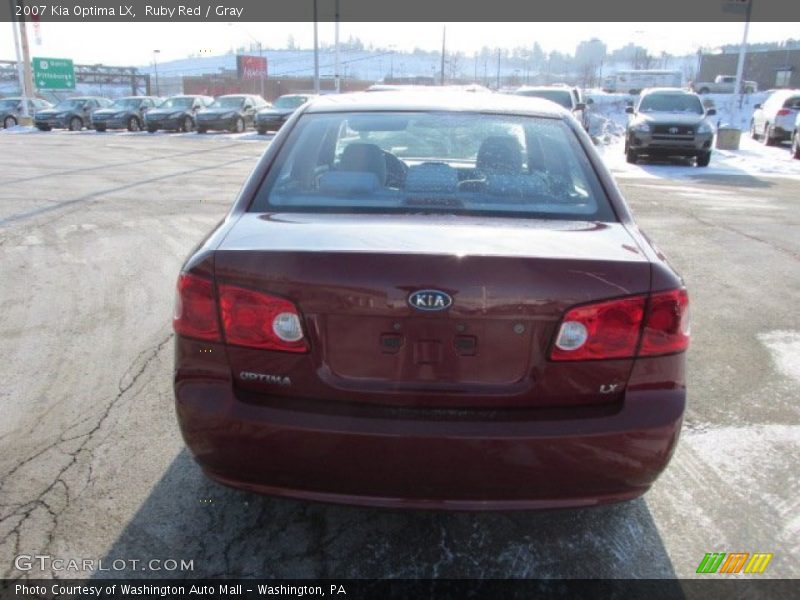 Ruby Red / Gray 2007 Kia Optima LX