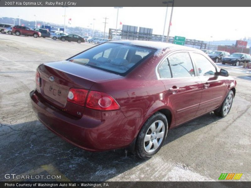 Ruby Red / Gray 2007 Kia Optima LX