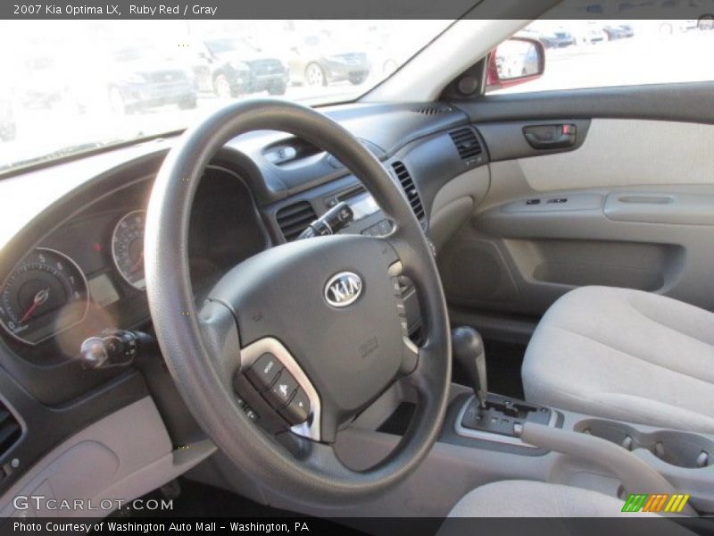 Ruby Red / Gray 2007 Kia Optima LX