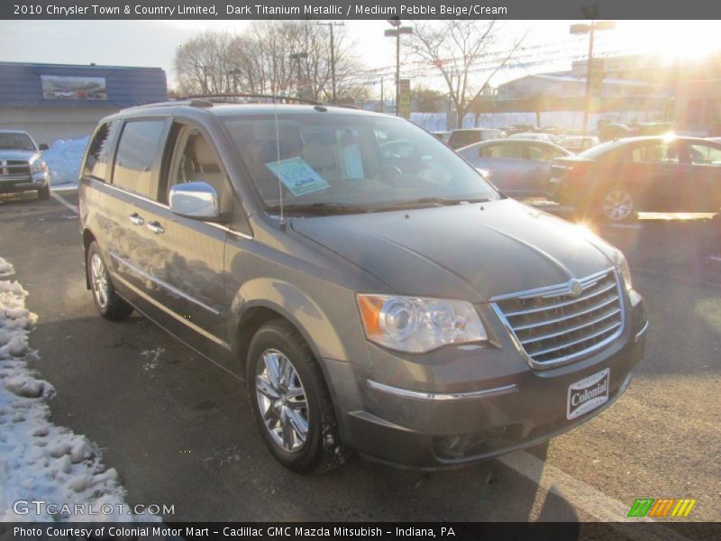 Dark Titanium Metallic / Medium Pebble Beige/Cream 2010 Chrysler Town & Country Limited