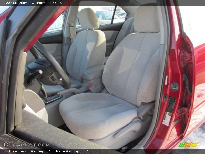 Ruby Red / Gray 2007 Kia Optima LX