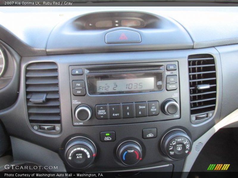 Ruby Red / Gray 2007 Kia Optima LX