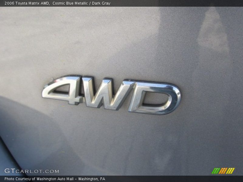 Cosmic Blue Metallic / Dark Gray 2006 Toyota Matrix AWD