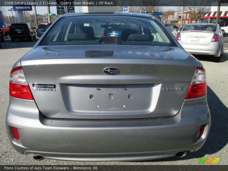 Quartz Silver Metallic / Off Black 2008 Subaru Legacy 2.5i Sedan