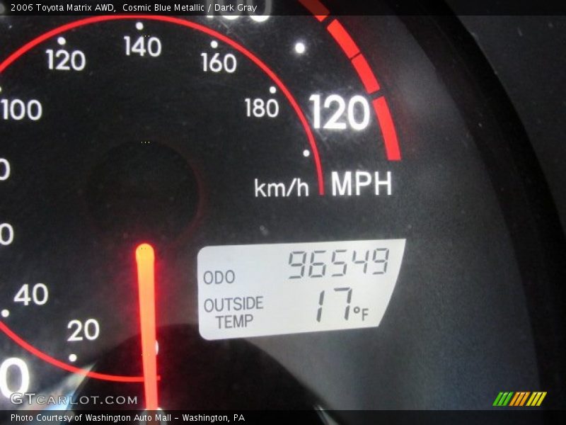 Cosmic Blue Metallic / Dark Gray 2006 Toyota Matrix AWD