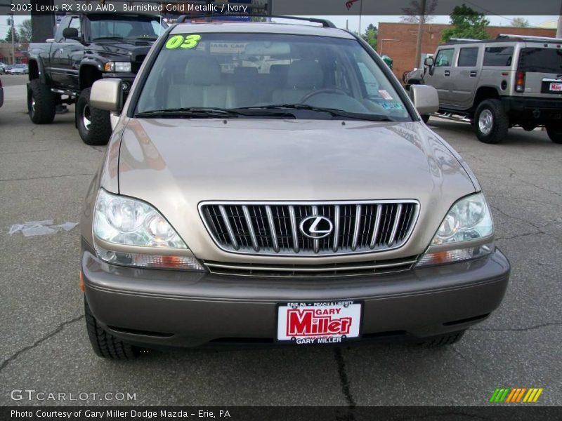 Burnished Gold Metallic / Ivory 2003 Lexus RX 300 AWD