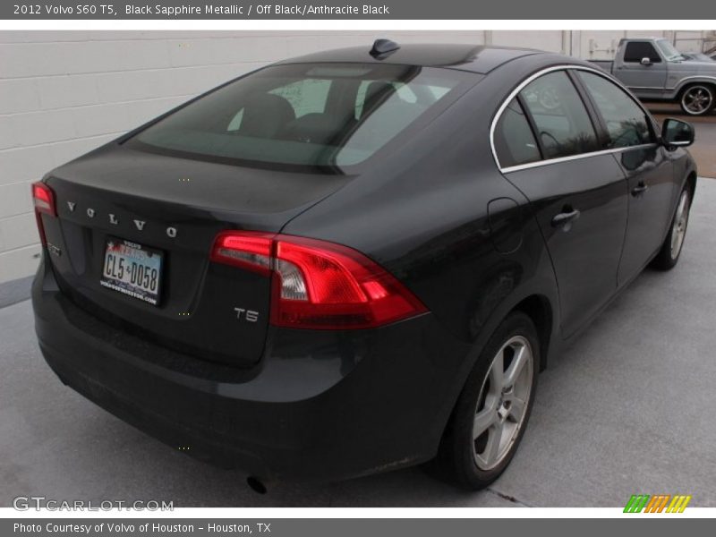 Black Sapphire Metallic / Off Black/Anthracite Black 2012 Volvo S60 T5
