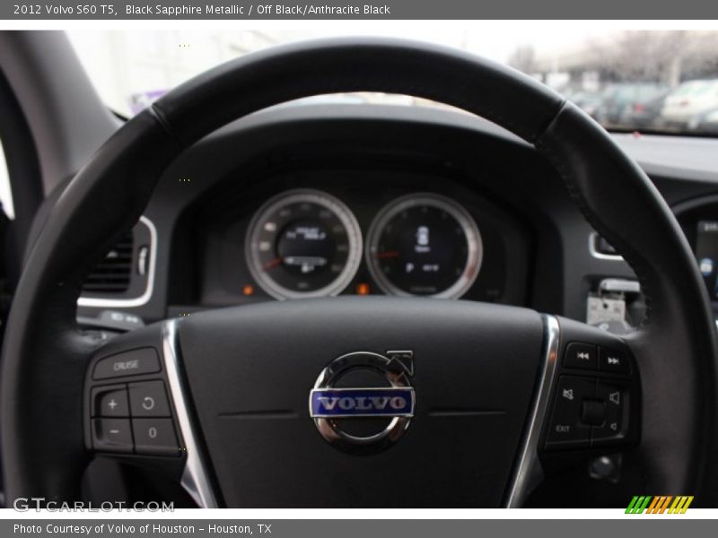 Black Sapphire Metallic / Off Black/Anthracite Black 2012 Volvo S60 T5