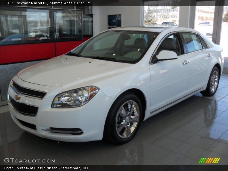 Summit White / Titanium 2012 Chevrolet Malibu LT