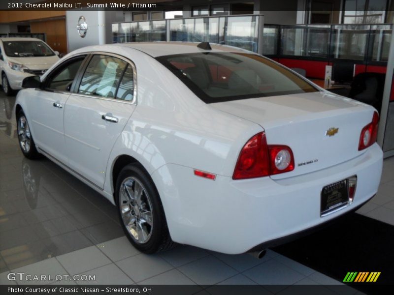 Summit White / Titanium 2012 Chevrolet Malibu LT