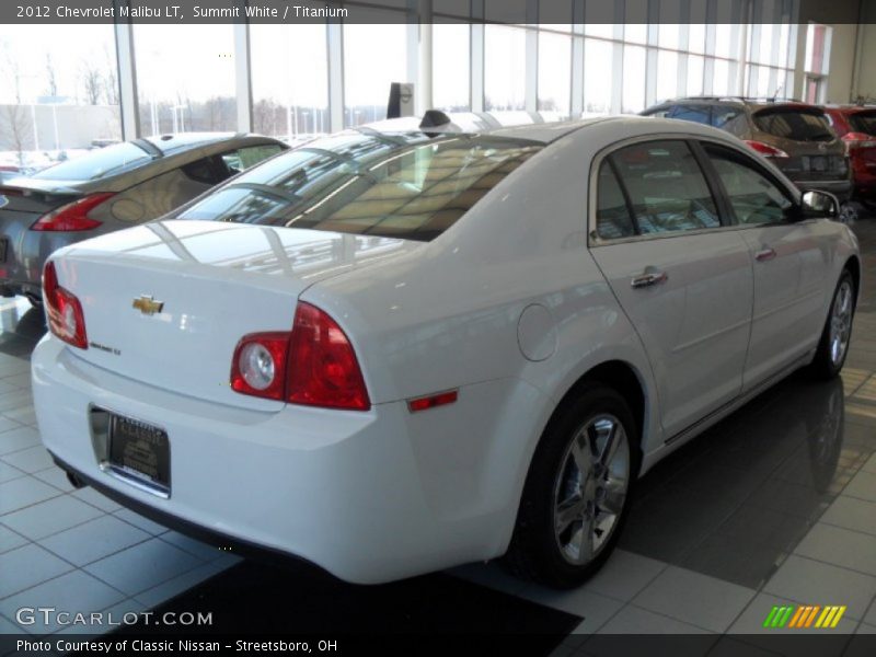 Summit White / Titanium 2012 Chevrolet Malibu LT