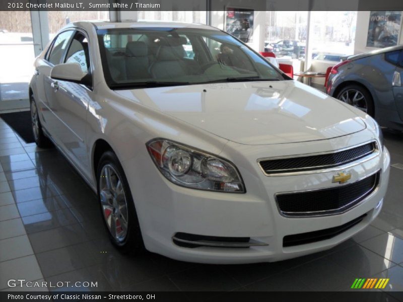 Summit White / Titanium 2012 Chevrolet Malibu LT