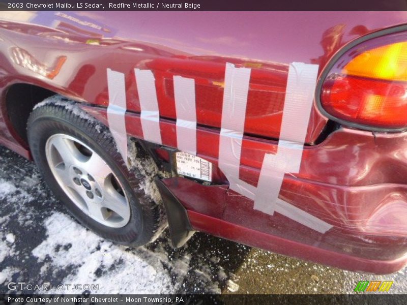 Redfire Metallic / Neutral Beige 2003 Chevrolet Malibu LS Sedan