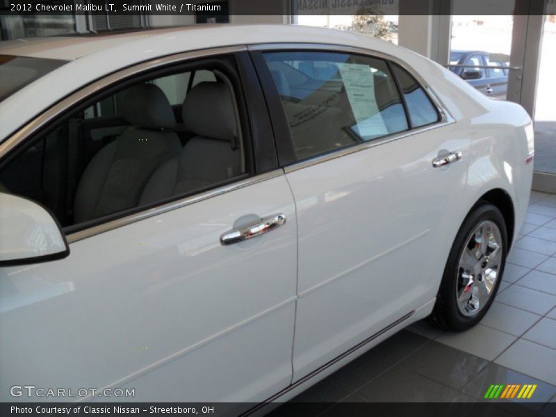 Summit White / Titanium 2012 Chevrolet Malibu LT