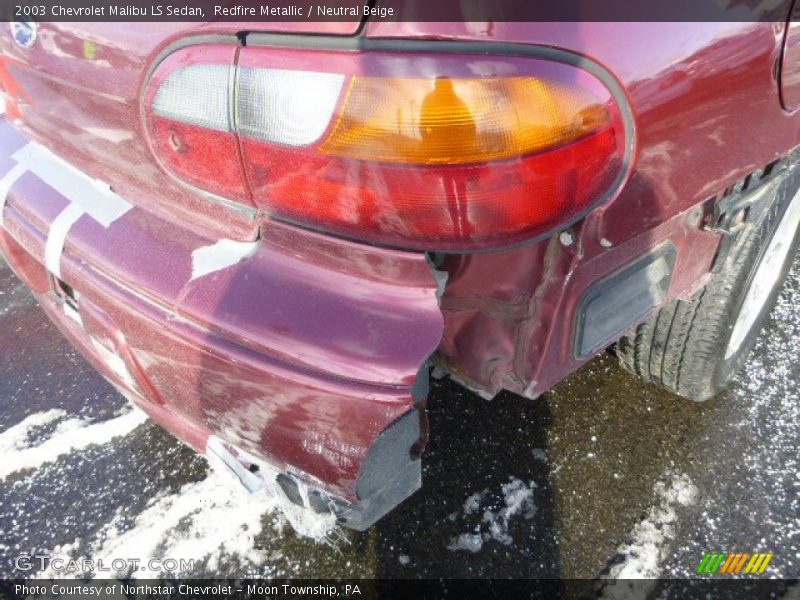 Redfire Metallic / Neutral Beige 2003 Chevrolet Malibu LS Sedan