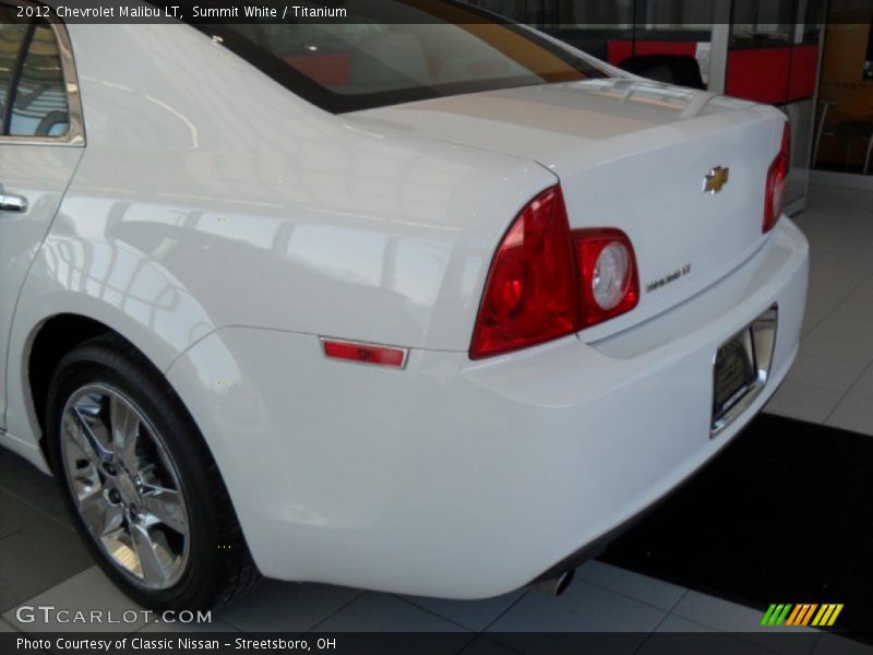 Summit White / Titanium 2012 Chevrolet Malibu LT