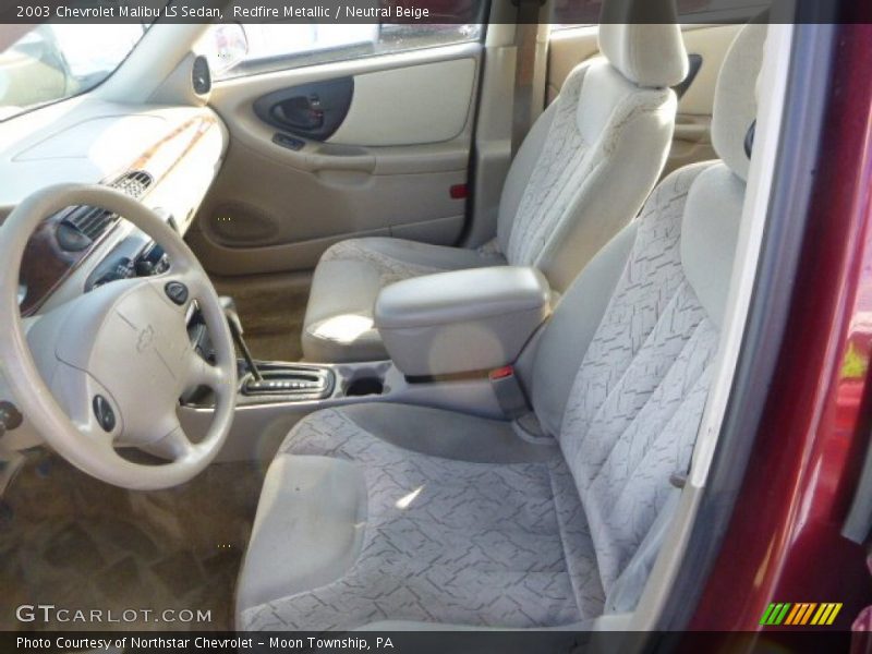 Redfire Metallic / Neutral Beige 2003 Chevrolet Malibu LS Sedan