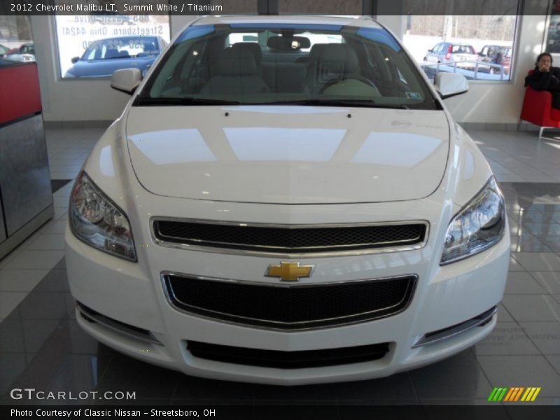 Summit White / Titanium 2012 Chevrolet Malibu LT