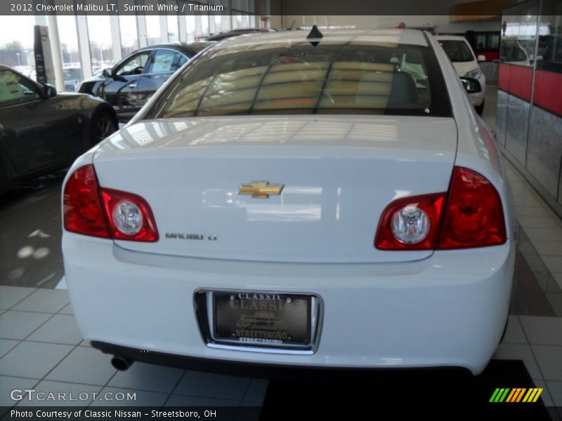 Summit White / Titanium 2012 Chevrolet Malibu LT