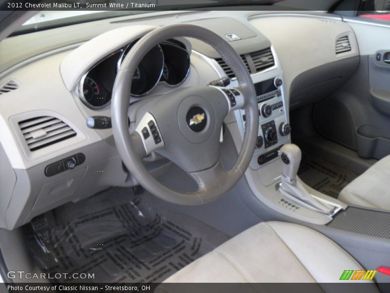 Summit White / Titanium 2012 Chevrolet Malibu LT