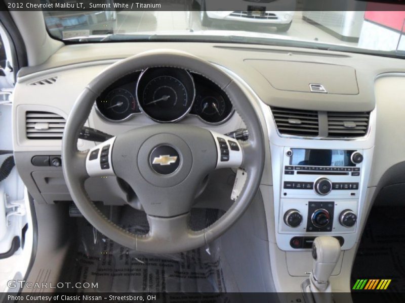 Summit White / Titanium 2012 Chevrolet Malibu LT