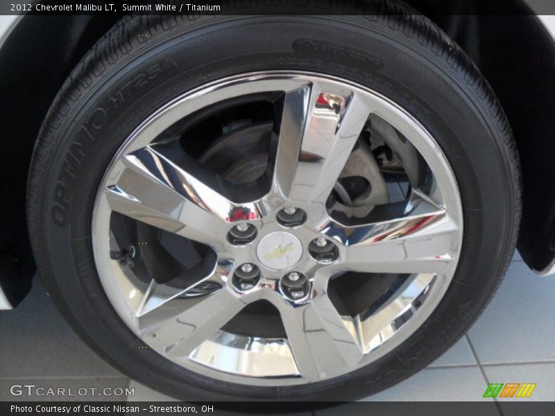 Summit White / Titanium 2012 Chevrolet Malibu LT