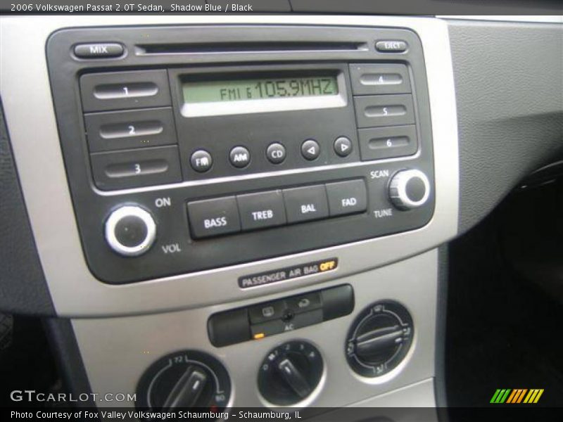 Shadow Blue / Black 2006 Volkswagen Passat 2.0T Sedan