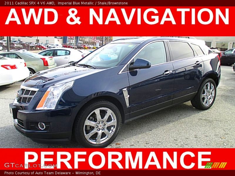 Imperial Blue Metallic / Shale/Brownstone 2011 Cadillac SRX 4 V6 AWD