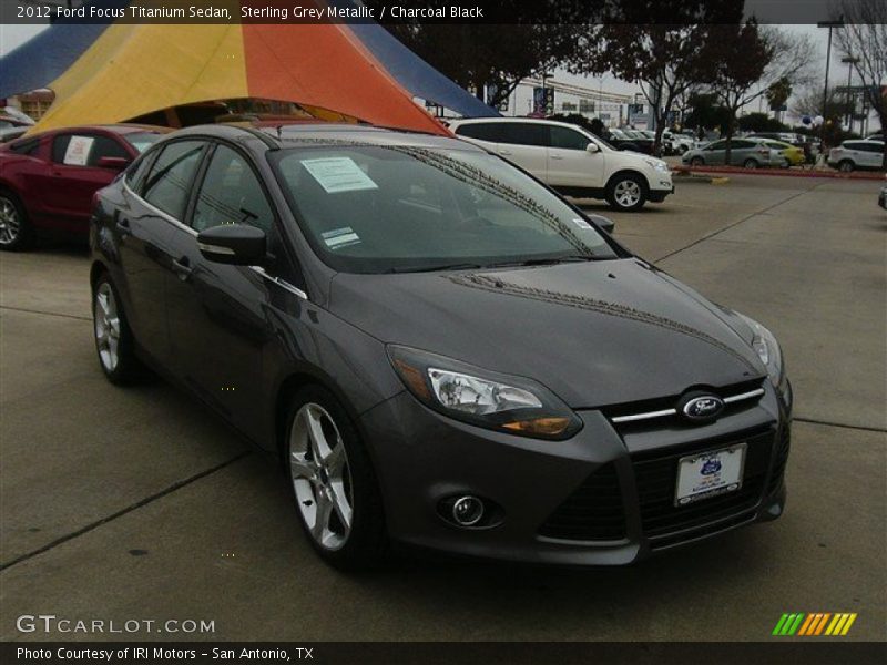 Sterling Grey Metallic / Charcoal Black 2012 Ford Focus Titanium Sedan