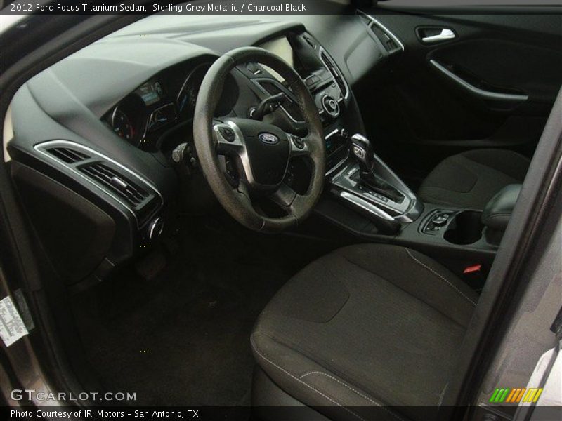 Sterling Grey Metallic / Charcoal Black 2012 Ford Focus Titanium Sedan